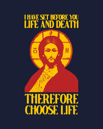 I Have Set Before You Life and Death (Deut. 30:11-20) Red Design No. 1 | Orthodox Christian Hoodie