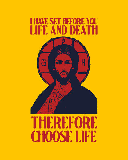 I Have Set Before You Life and Death (Deut. 30:11-20) Yellow Design No. 1 | Orthodox Christian Hoodie