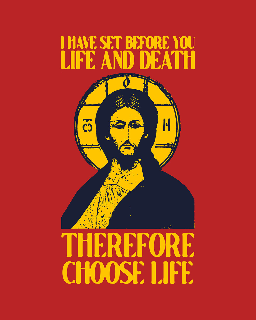 I Have Set Before You Life and Death (Deut. 30:11-20) Red Design No. 1 | Orthodox Christian Hoodie