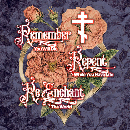 Remember Repent Re-Enchant: Victorian Design No.1 | Orthodox Christian T-Shirt