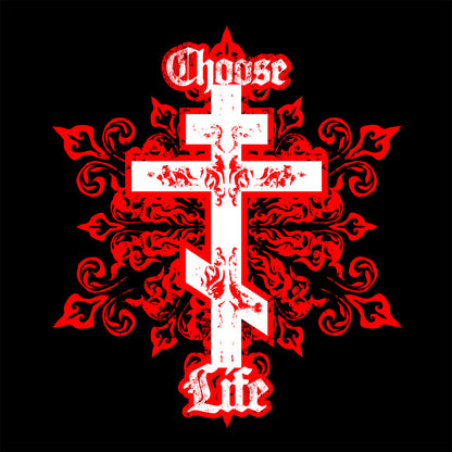 Choose Life No. 1 (Tri-Bar Cross) | Orthodox Christian Jersey Tank Top / Sleeveless Shirt