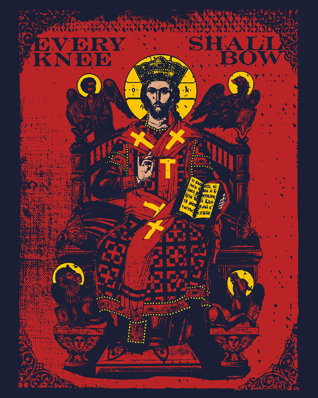 Every Knee Shall Bow (Jesus Christ IkonoGraphic) No. 1 | Orthodox Christian T-Shirt