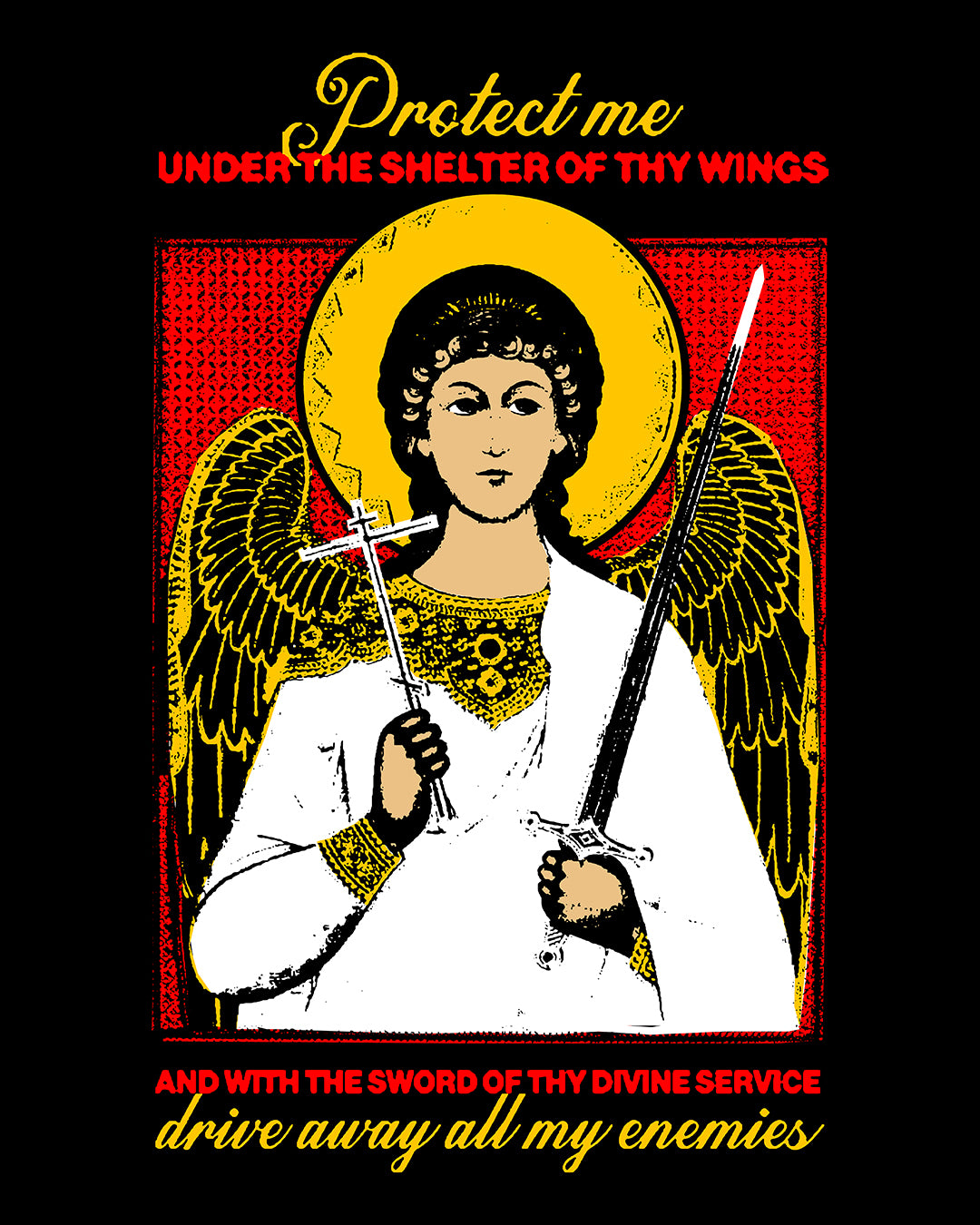 Holy Guardian Angel IconoGraphic No. 1 | Orthodox Christian Hoodie / Hooded Sweatshirt