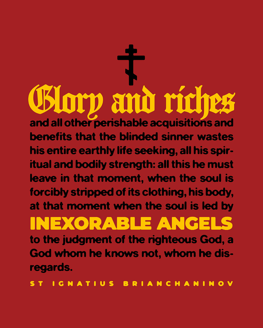 Inexorable Angels (St Ignatius Brianchaninov) No. 1 | Orthodox Christian Jersey Tank Top / Sleeveless Shirt