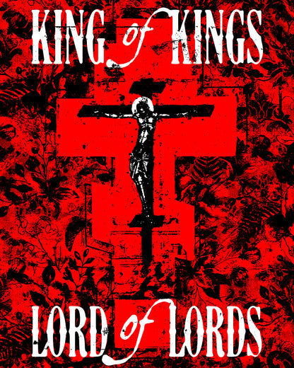 King of Kings, Lord of Lords (Jesus Christ Crucifix IconoGraphic) No. 1 | Orthodox Christian T-Shirt