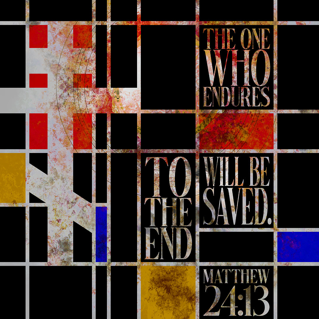 The One Who Endures - Mondrian Design No. 1 | Orthodox Christian T-Shirt