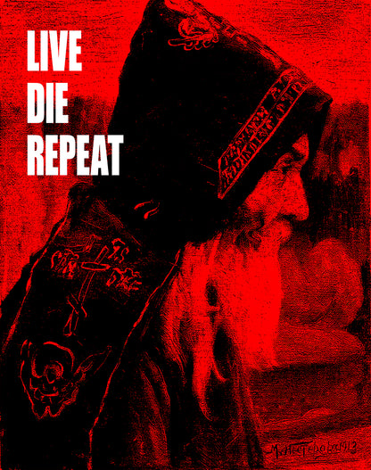 Live Die Repeat ("Monk" by Mikhail Nesterov) No. 1 | Orthodox Christian T-Shirt