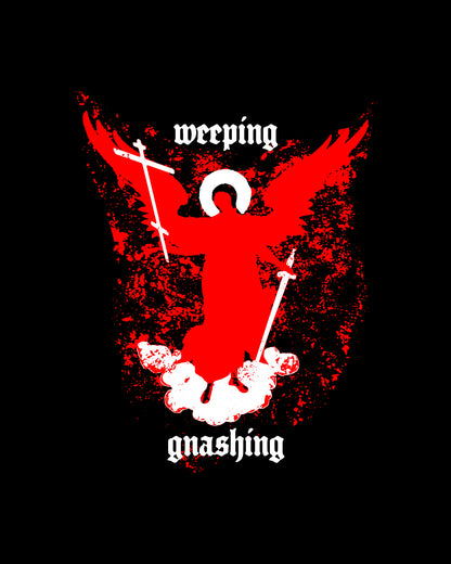 Weeping and Gnashing (Matthew 13:41, Apocalypse Angel IconoGraphic) No. 1 | Orthodox Christian Hoodie