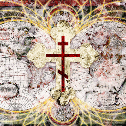 Art Cross: Magnetic Lines No. 1 | Orthodox Christian T-Shirt