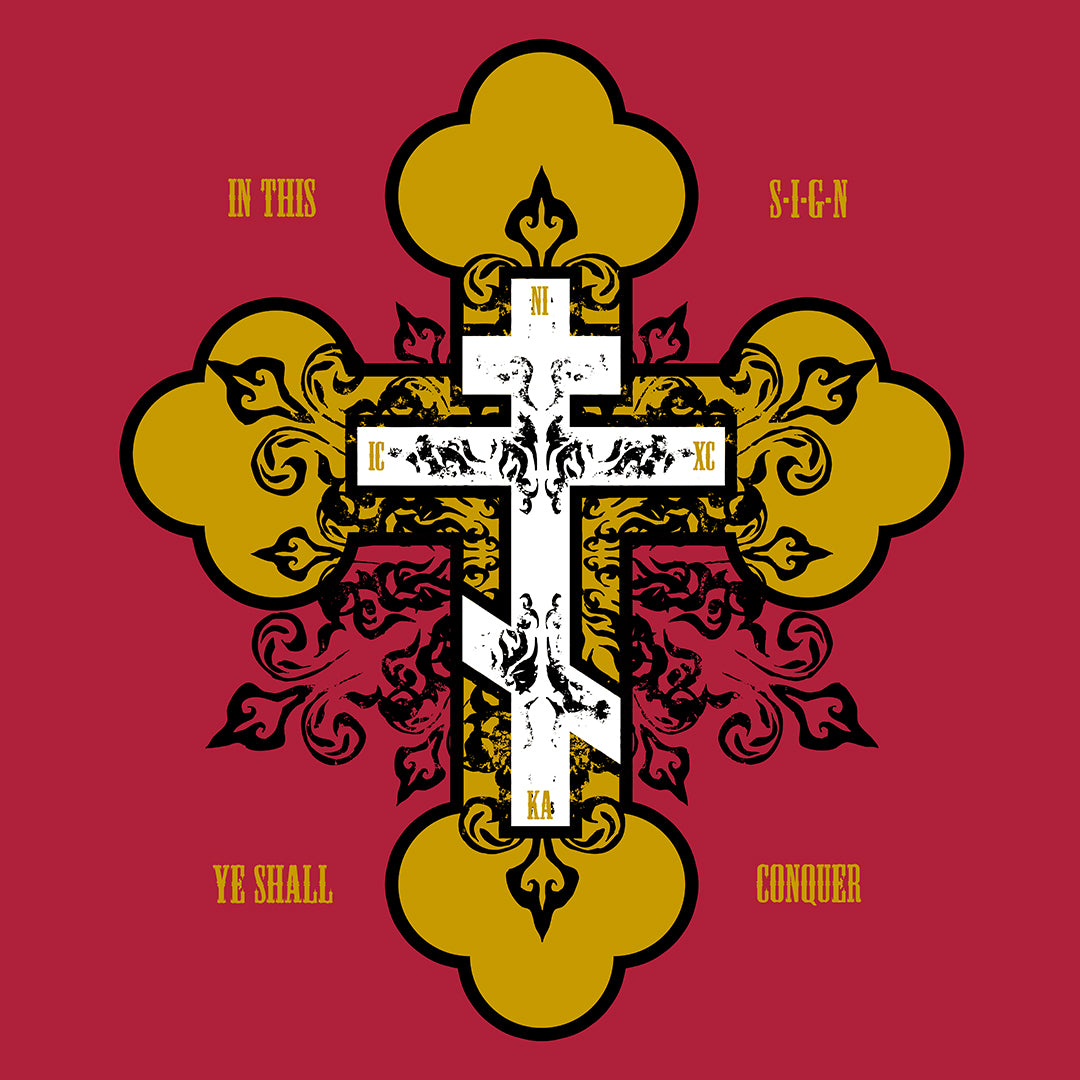 In This Sign Ye Shall Conquer No. 2 | In Hoc Signo Vinces | Orthodox Christian T-Shirt