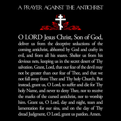 Prayer Against the Antichrist No. 1 | Orthodox Christian Hoodie / Hooded Sweatshirt