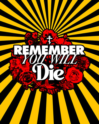 Remember You Will Die Floral Design No. 2 | Orthodox Christian Jersey Tank Top / Sleeveless Shirt