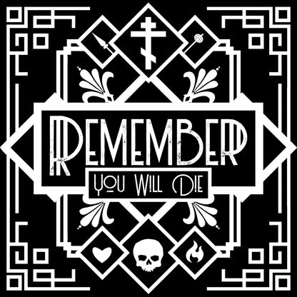 Remember You Will Die Art Deco Design No. 1 | Orthodox Christian Hoodie / Hooded Sweatshirt