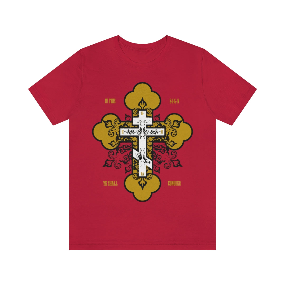 In This Sign Ye Shall Conquer No. 2 | In Hoc Signo Vinces | Orthodox Christian T-Shirt