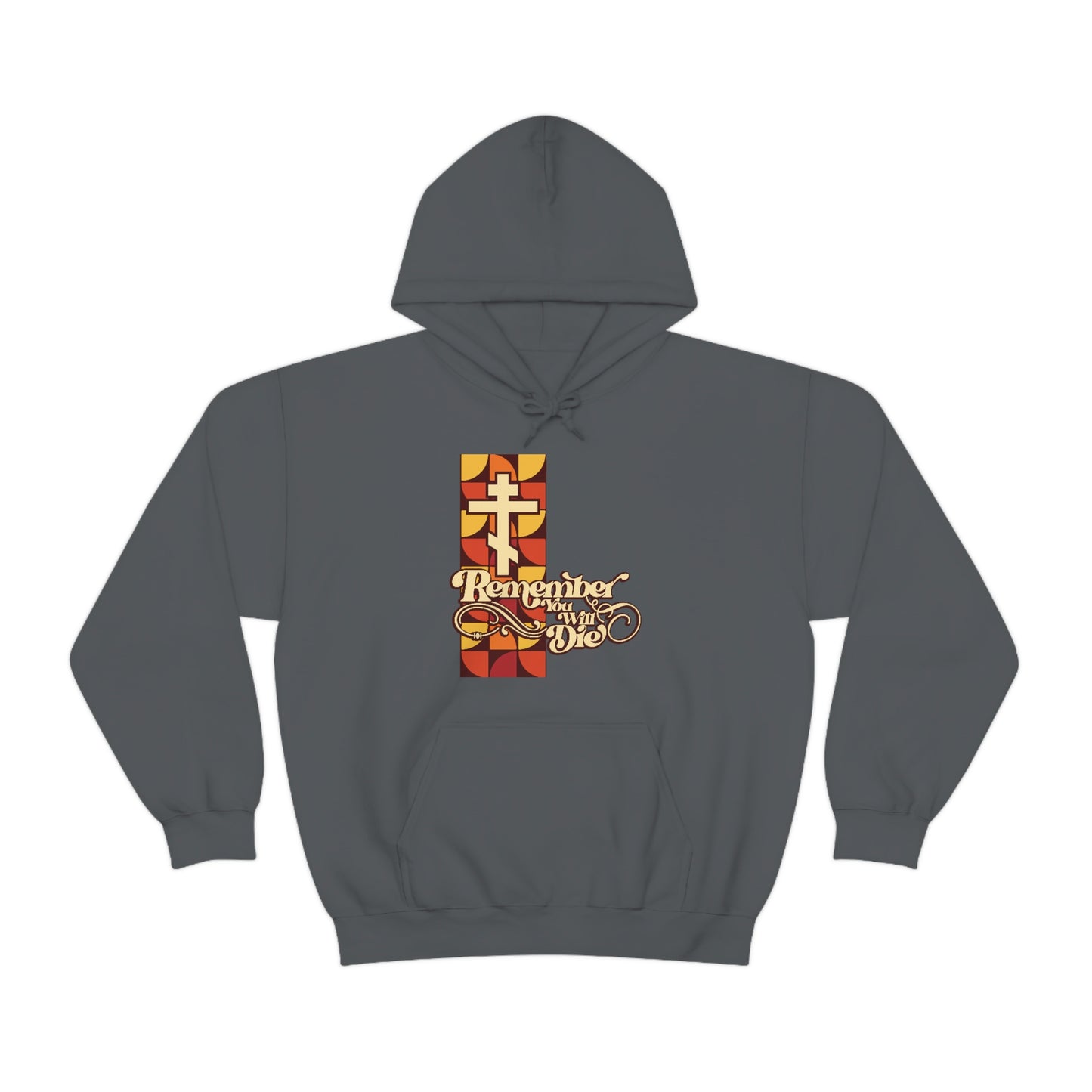 Remember You Will Die RYWD 70's Design No. 2 | Orthodox Christian Hoodie / Hooded Sweatshirt