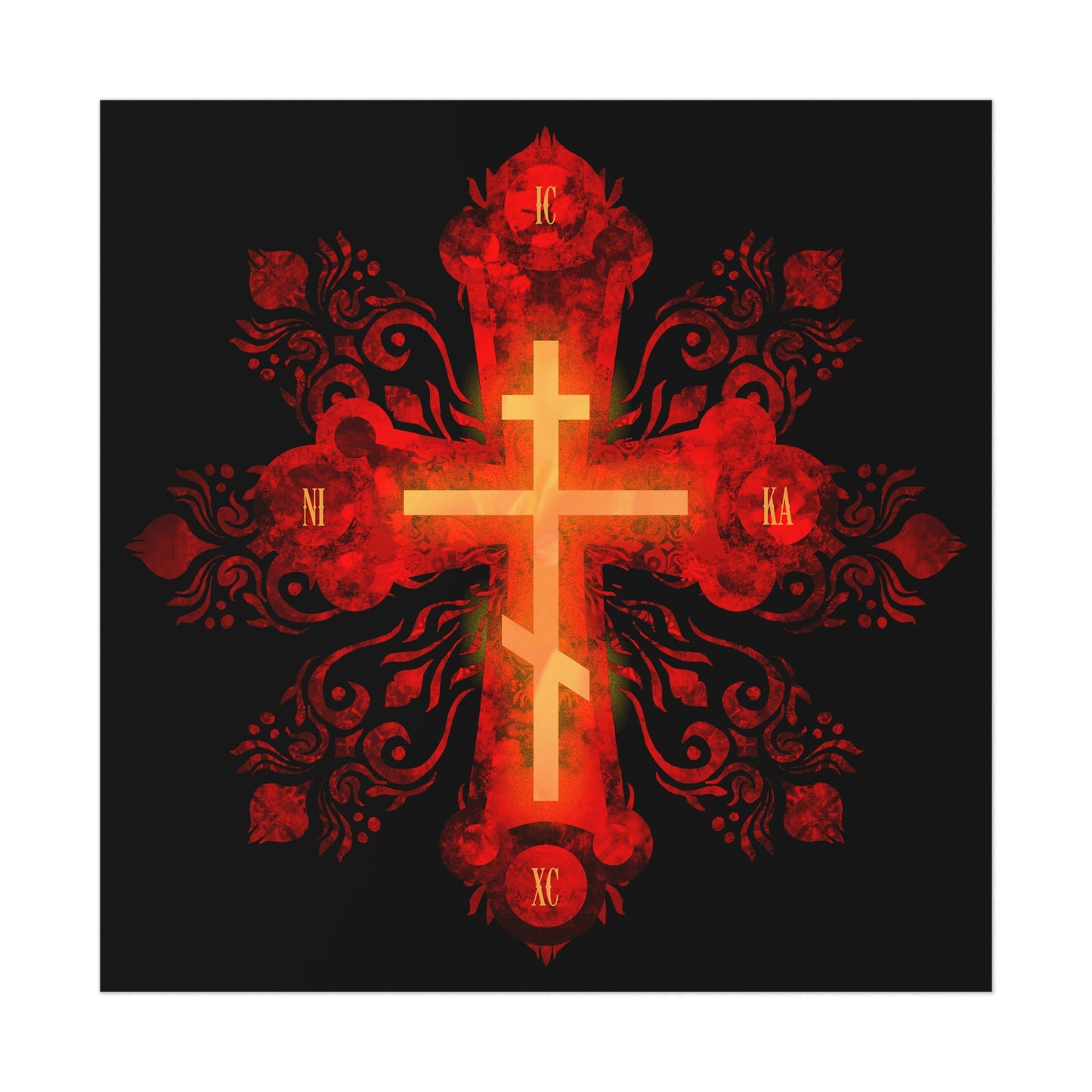 Art Cross: Russian Animation Style No. 1 | Orthodox Christian Art Poster