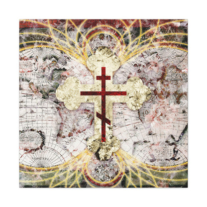 Art Cross: Magnetic Lines No. 1 | Orthodox Christian Canvas Art