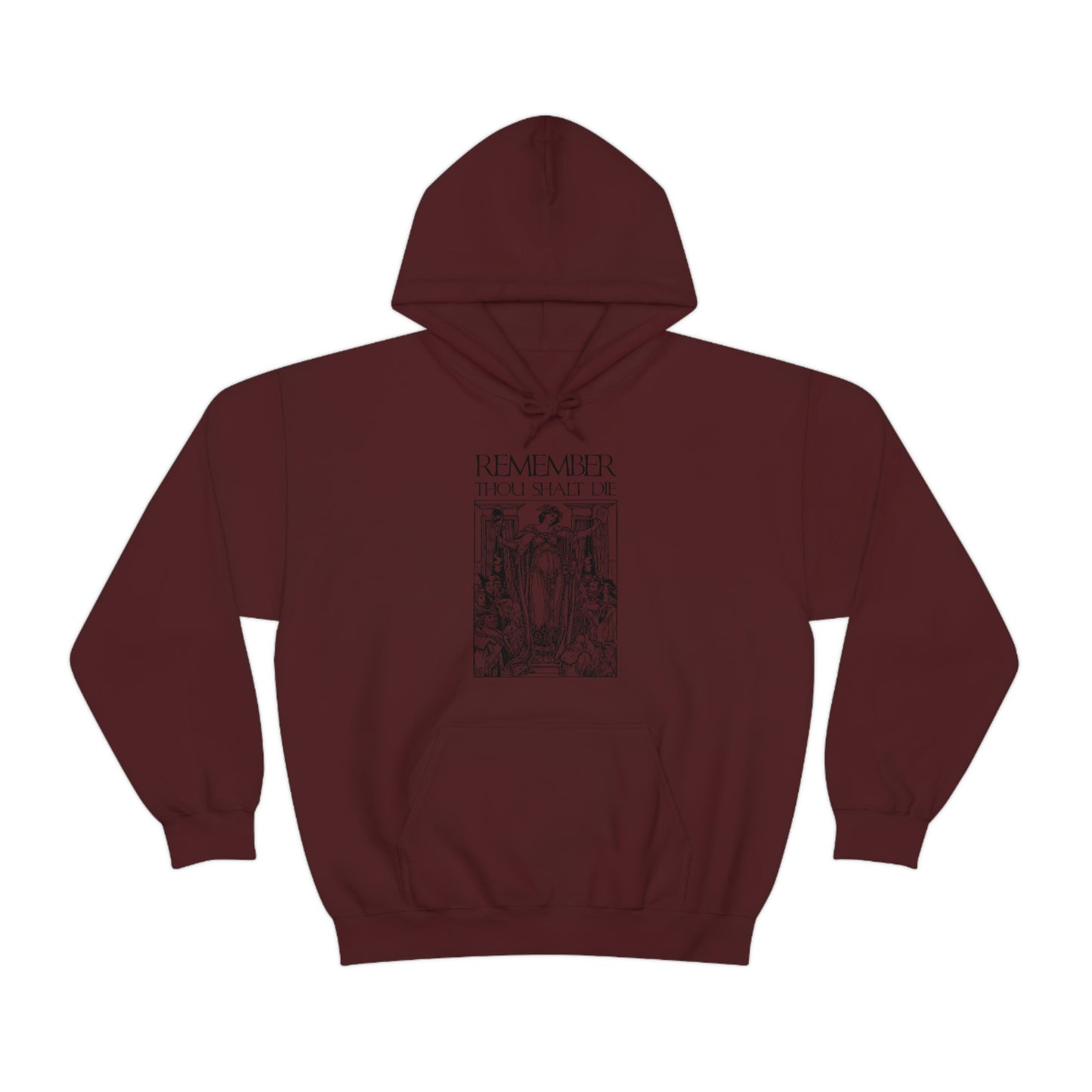 Remember You Will Die Shakespearean Woodcut Design No. 1 | Orthodox Christian Hoodie / Hooded Sweatshirt