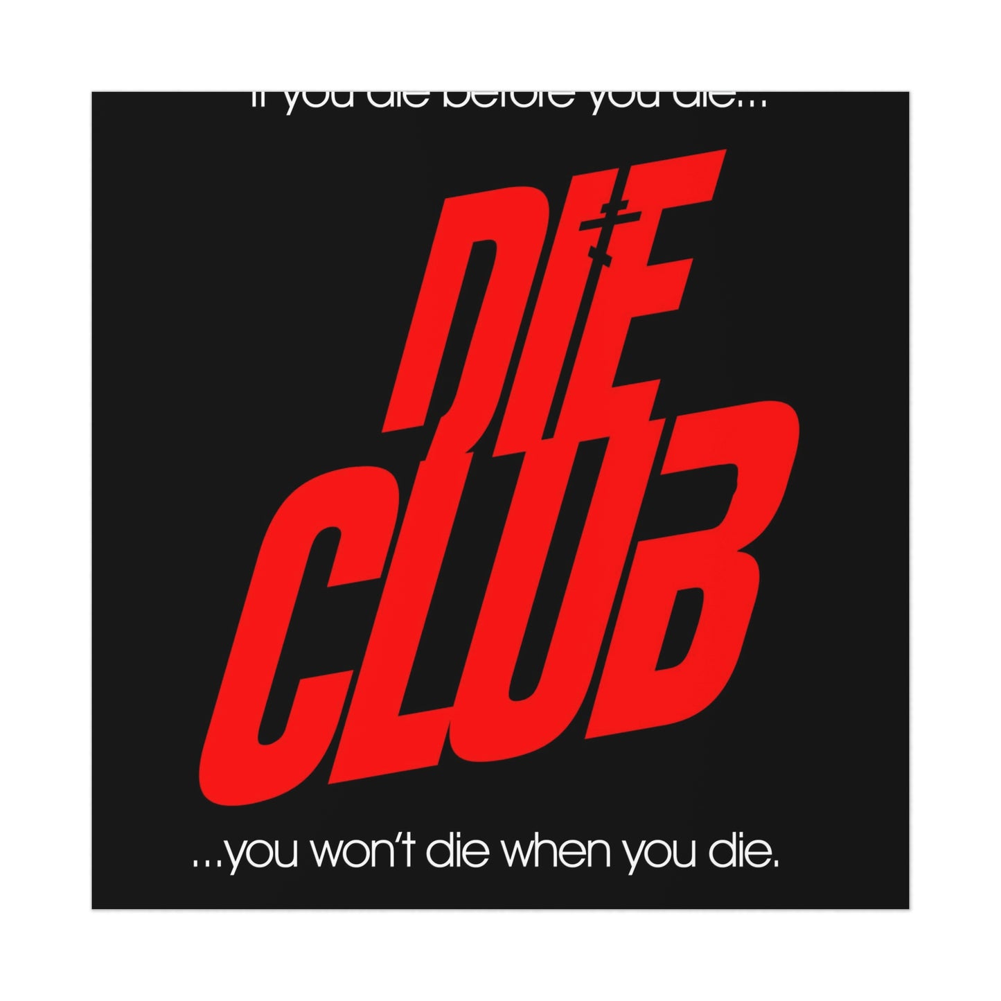 Die Club No. 1 (Movie Poster Design) | Orthodox Christian Art Poster