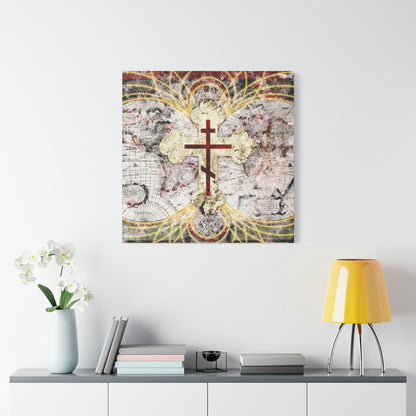 Art Cross: Magnetic Lines No. 1 | Orthodox Christian Canvas Art