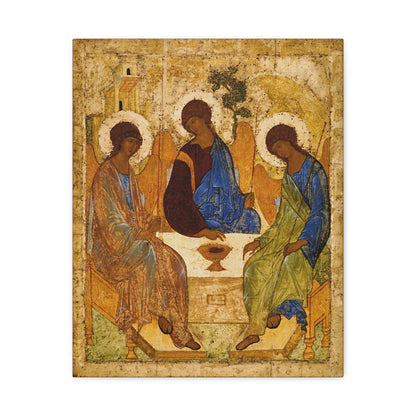 Andrei Rublev's Holy Trinity (or Hospitality of Abraham) Icon | Orthodox Christian Canvas Icon