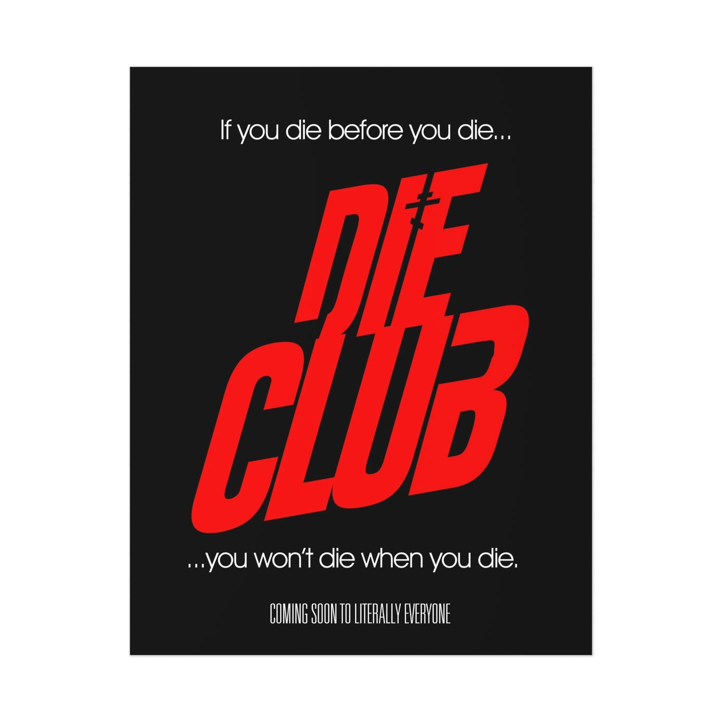 Die Club No. 1 (Movie Poster Design) | Orthodox Christian Art Poster