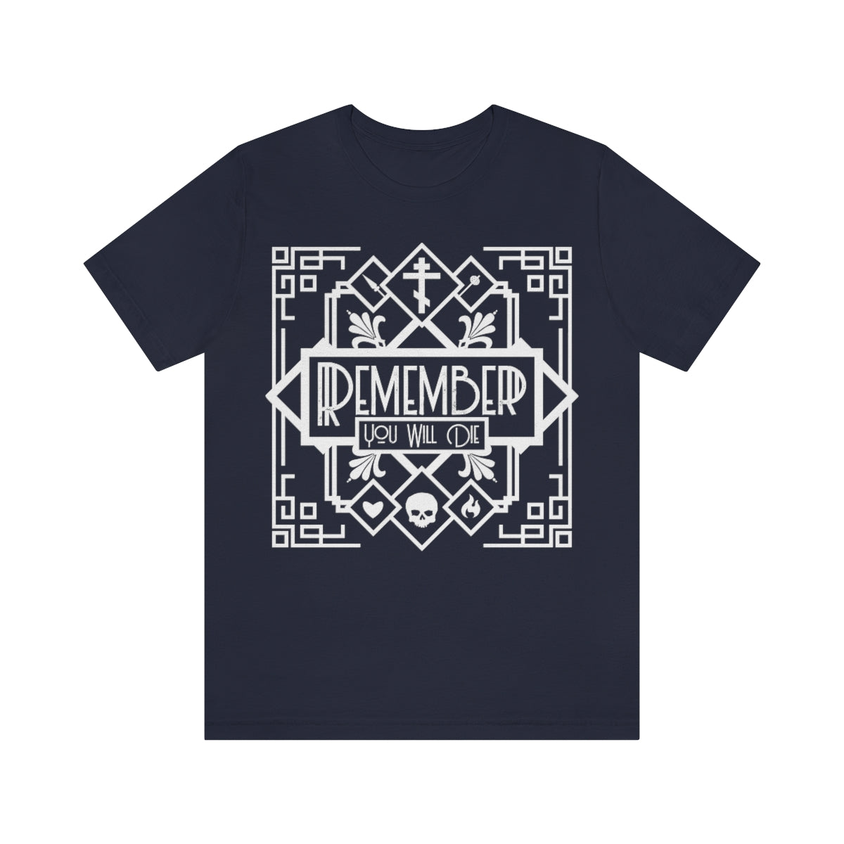 Remember You Will Die Art Deco Design No. 1 | Orthodox Christian T-Shirt