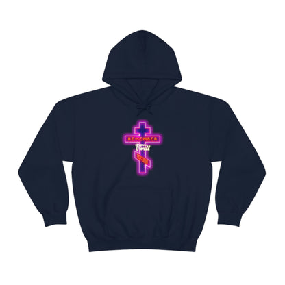 Remember You Will Die Neon Design No. 1 | Orthodox Christian Hoodie / Hooded Sweatshirt