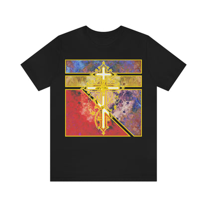 Art Cross: Textured Geometric Pattern No.1 | Orthodox Christian T-Shirt