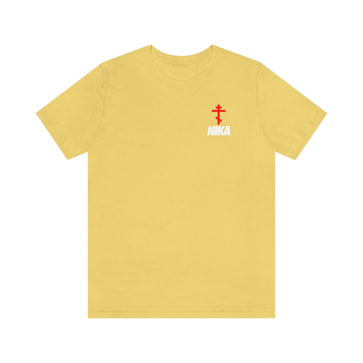 NIKA Red Cross Small Design | Orthodox Christian T-Shirt