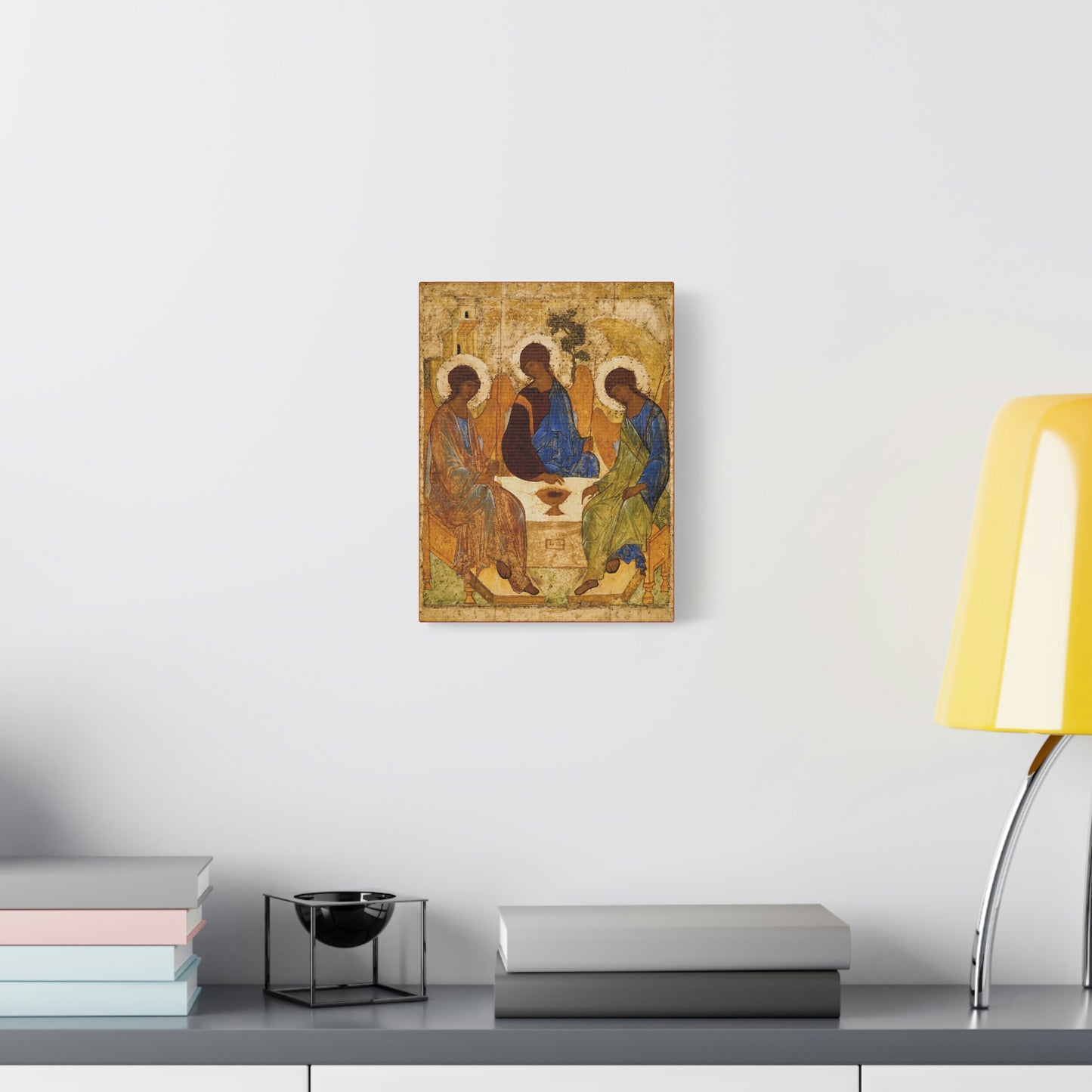 Andrei Rublev's Holy Trinity (or Hospitality of Abraham) Icon | Orthodox Christian Canvas Icon