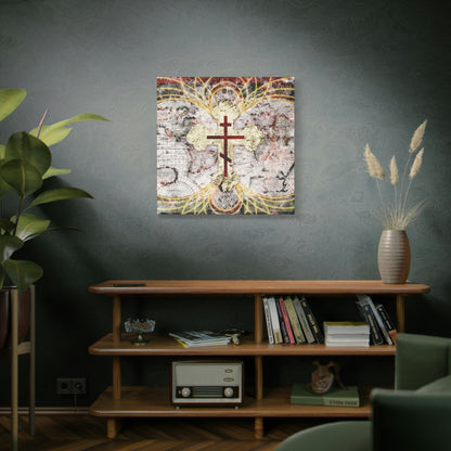 Art Cross: Magnetic Lines No. 1 | Orthodox Christian Canvas Art