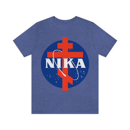 NASA / NIKA Logo Mashup Design | Orthodox Christian T-Shirt