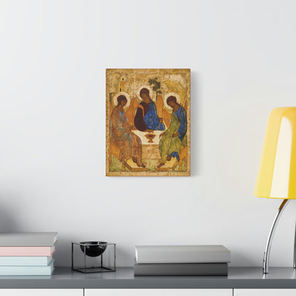 Andrei Rublev's Holy Trinity (or Hospitality of Abraham) Icon | Orthodox Christian Canvas Icon