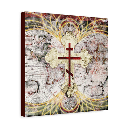 Art Cross: Magnetic Lines No. 1 | Orthodox Christian Canvas Art