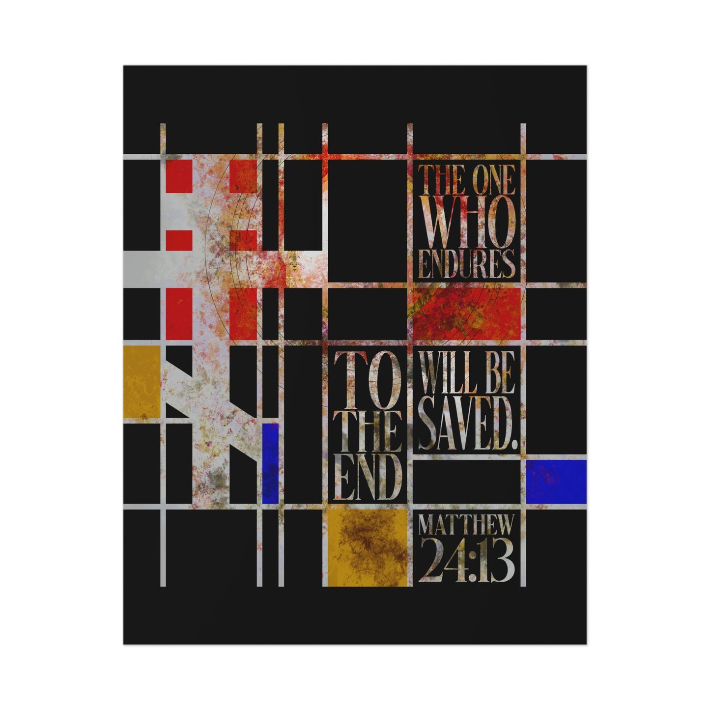The One Who Endures - Mondrian Design No. 1 | Orthodox Christian Art Poster