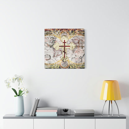 Art Cross: Magnetic Lines No. 1 | Orthodox Christian Canvas Art