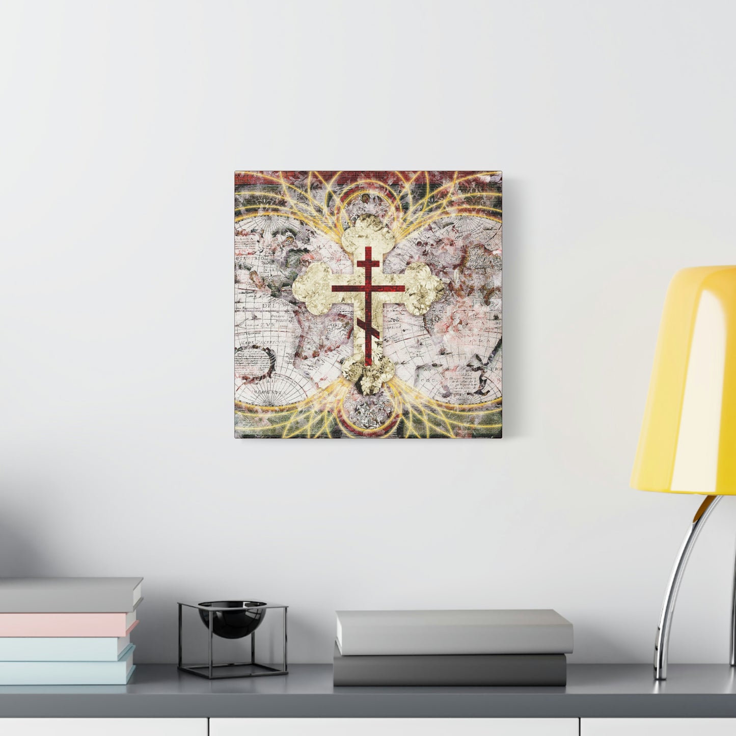 Art Cross: Magnetic Lines No. 1 | Orthodox Christian Canvas Art