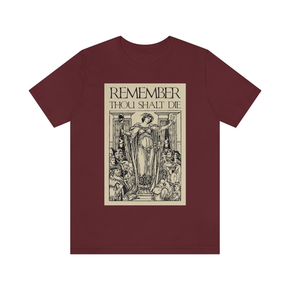 Remember You Will Die Shakespearean Woodcut Design No. 1 | Orthodox Christian T-Shirt