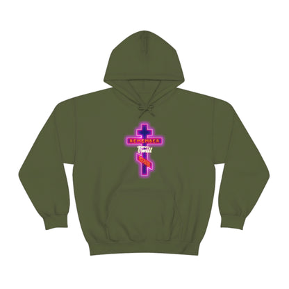 Remember You Will Die Neon Design No. 1 | Orthodox Christian Hoodie / Hooded Sweatshirt