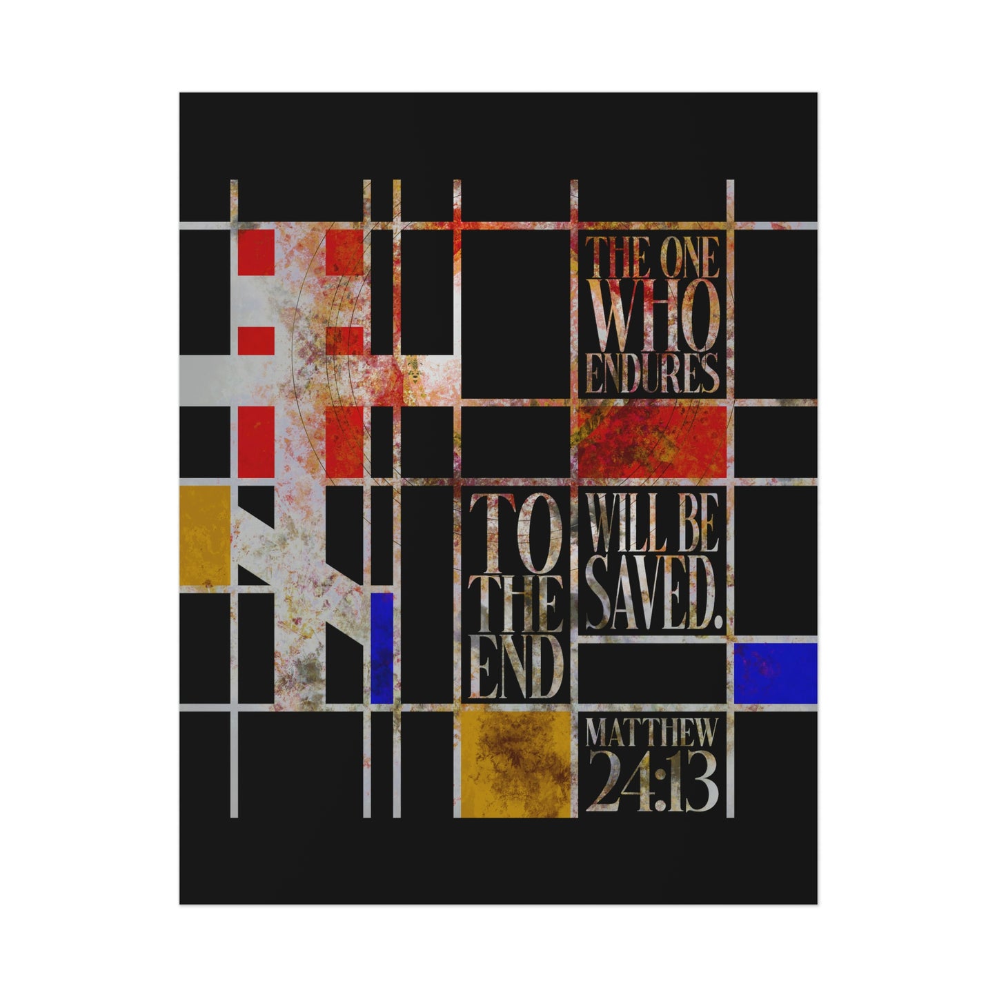 The One Who Endures - Mondrian Design No. 1 | Orthodox Christian Art Poster