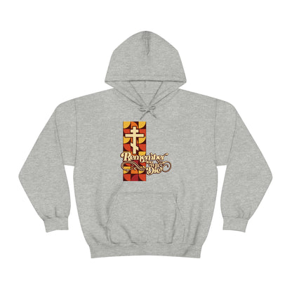 Remember You Will Die RYWD 70's Design No. 2 | Orthodox Christian Hoodie / Hooded Sweatshirt