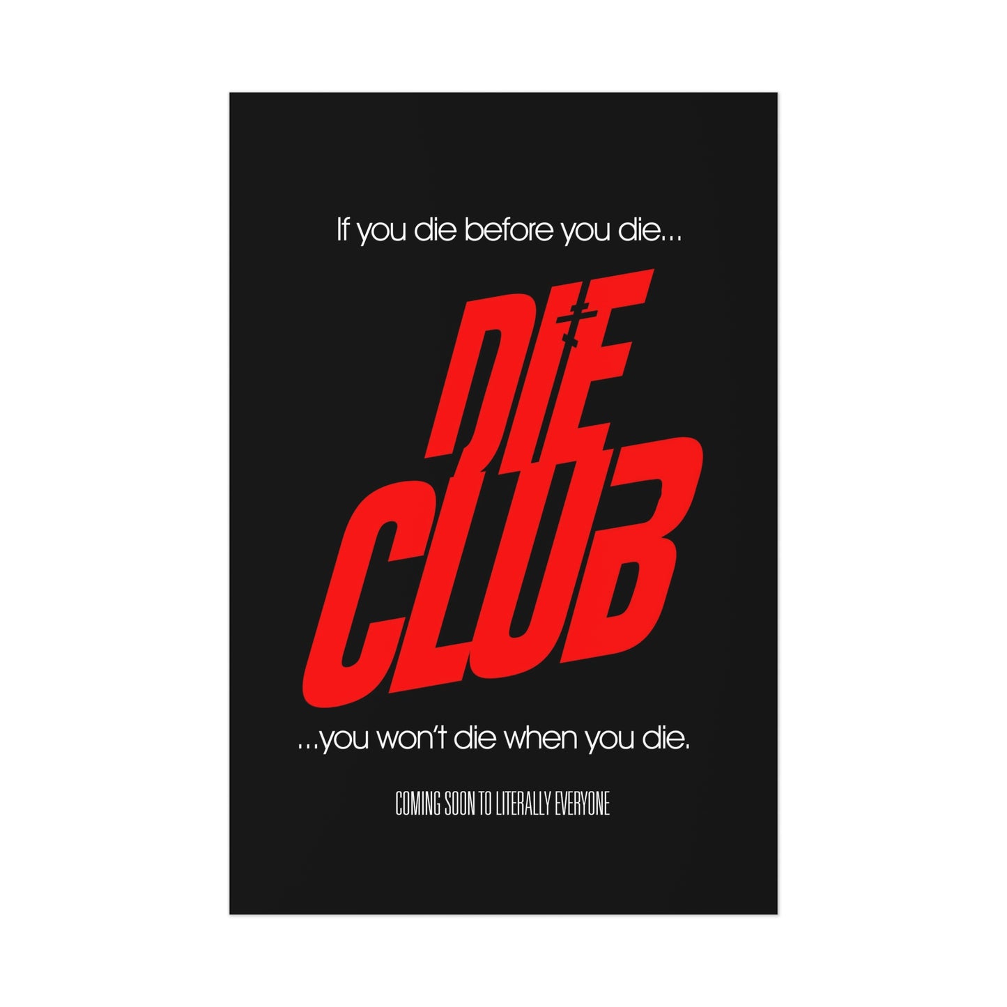 Die Club No. 1 (Movie Poster Design) | Orthodox Christian Art Poster