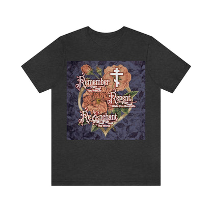 Remember Repent Re-Enchant: Victorian Design No.1 | Orthodox Christian T-Shirt