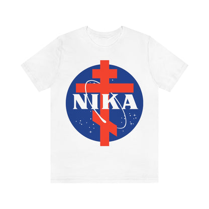 NASA / NIKA Logo Mashup Design | Orthodox Christian T-Shirt