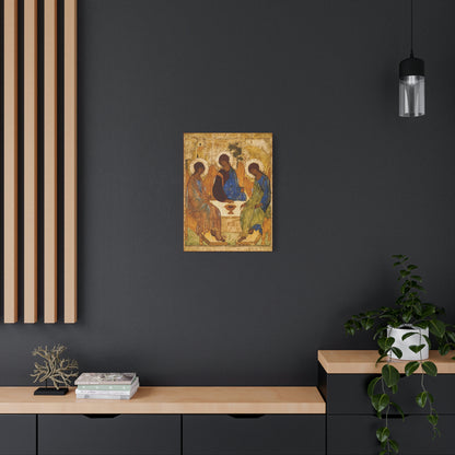 Andrei Rublev's Holy Trinity (or Hospitality of Abraham) Icon | Orthodox Christian Canvas Icon