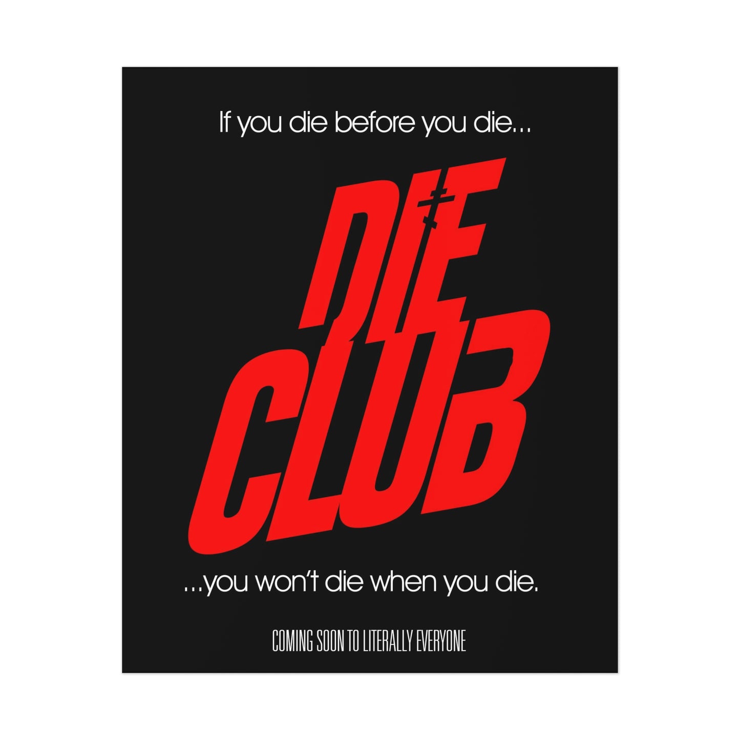 Die Club No. 1 (Movie Poster Design) | Orthodox Christian Art Poster