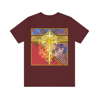 Art Cross: Textured Geometric Pattern No.1 | Orthodox Christian T-Shirt