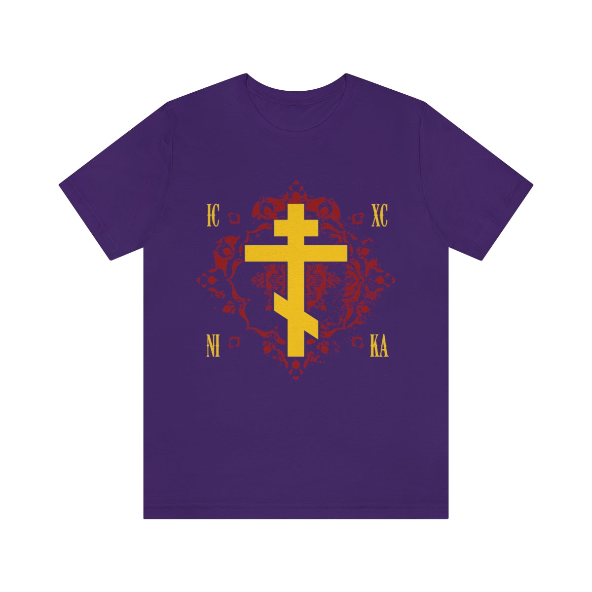 Art Cross: Ætheric Rose Window Cross Design No. 17 | Orthodox Christian T-Shirt