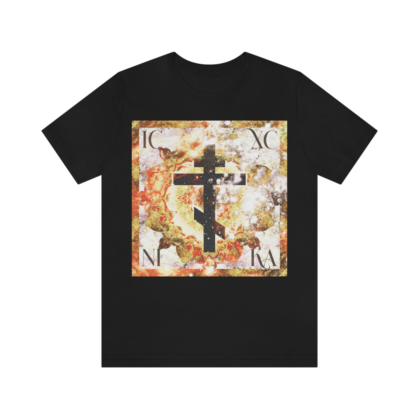 Art Cross: Ætheric Rose Window Cross Design No. 22 | Orthodox Christian T-Shirt